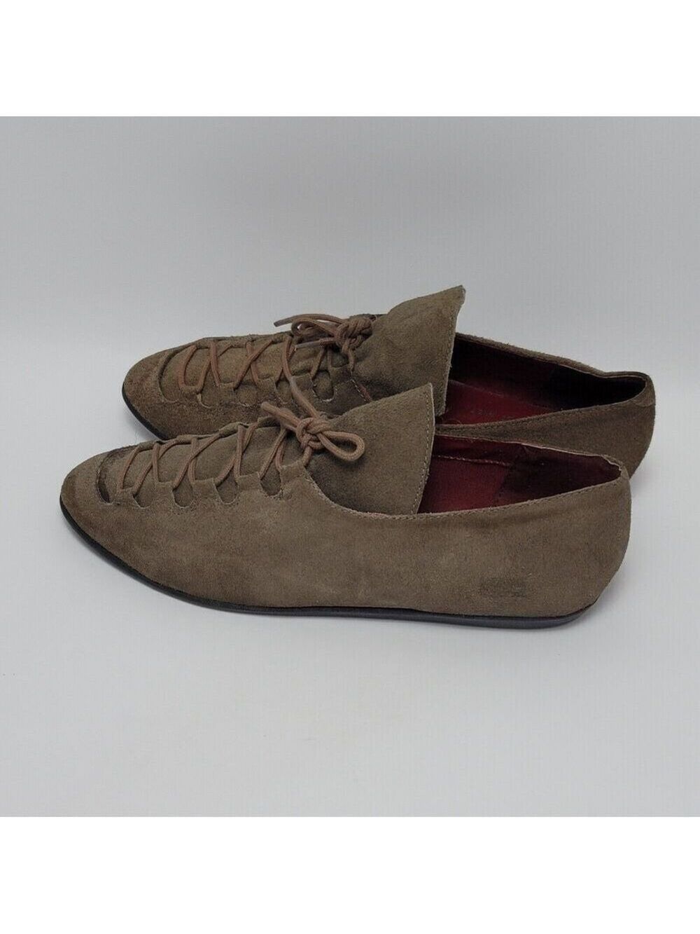 G Wiz Womens Dark Beige Rusty 261037 Suede Lace Up Solid Pump Shoes Size 7M - Picture 2 of 12